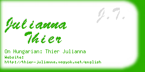 julianna thier business card